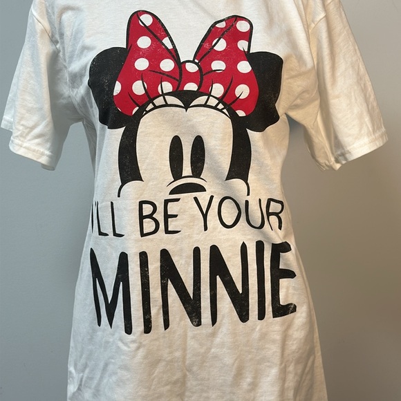 Disney parks authentic white short sleeve I’ll be your Minnie tee Minnie Mouse S - Picture 2 of 5